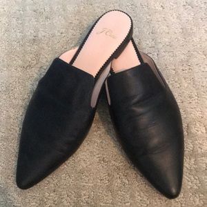 J. Crew Black Slides